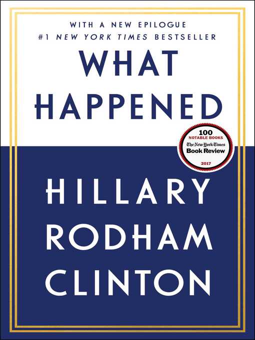 Title details for What Happened by Hillary Rodham Clinton - Wait list